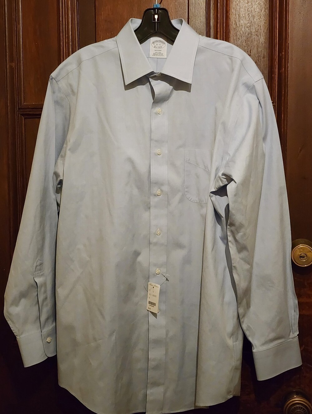 NWT Brooks Brothers Regent 16-33 Light Blue Button Up Dress Shirt